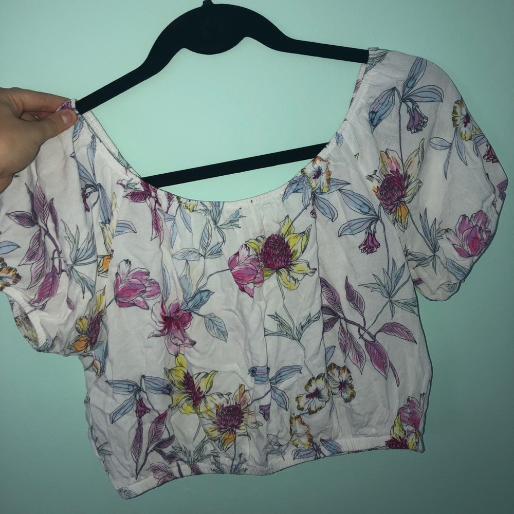 Off the shoulder floral top